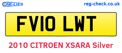 FV10LWT are the vehicle registration plates.