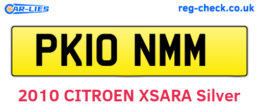 PK10NMM are the vehicle registration plates.