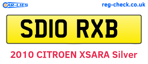 SD10RXB are the vehicle registration plates.