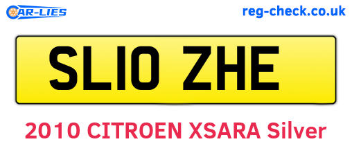 SL10ZHE are the vehicle registration plates.