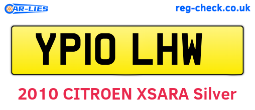 YP10LHW are the vehicle registration plates.