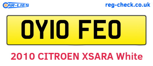 OY10FEO are the vehicle registration plates.