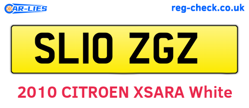 SL10ZGZ are the vehicle registration plates.
