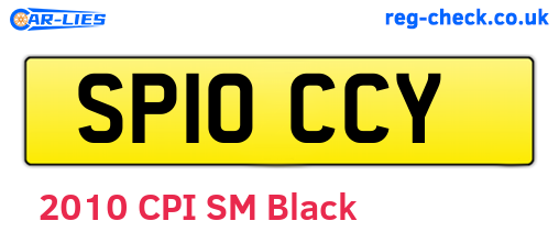SP10CCY are the vehicle registration plates.