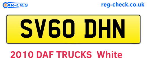 SV60DHN are the vehicle registration plates.
