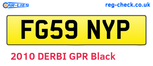 FG59NYP are the vehicle registration plates.
