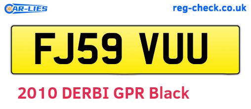 FJ59VUU are the vehicle registration plates.