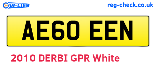 AE60EEN are the vehicle registration plates.