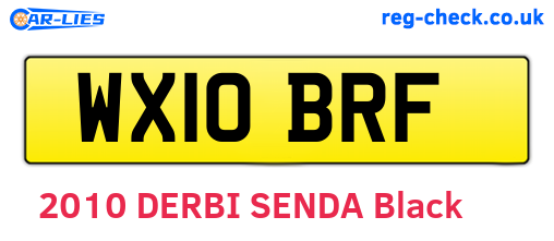 WX10BRF are the vehicle registration plates.