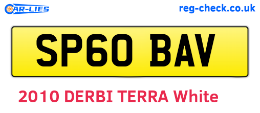 SP60BAV are the vehicle registration plates.
