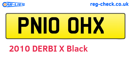 PN10OHX are the vehicle registration plates.