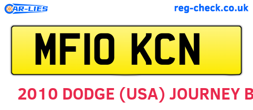 MF10KCN are the vehicle registration plates.