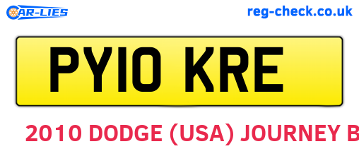 PY10KRE are the vehicle registration plates.