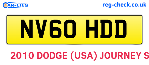 NV60HDD are the vehicle registration plates.