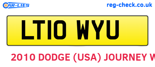 LT10WYU are the vehicle registration plates.