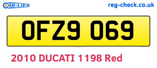 OFZ9069 are the vehicle registration plates.