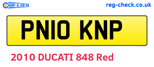 PN10KNP are the vehicle registration plates.