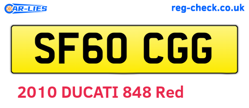 SF60CGG are the vehicle registration plates.