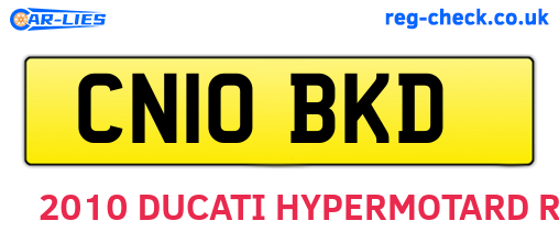 CN10BKD are the vehicle registration plates.