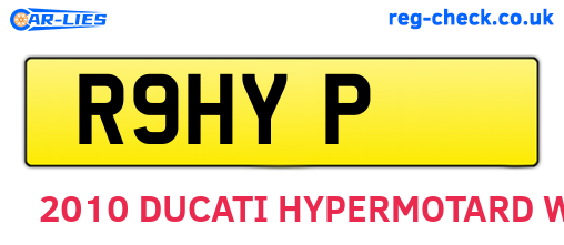 R9HYP are the vehicle registration plates.
