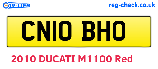 CN10BHO are the vehicle registration plates.