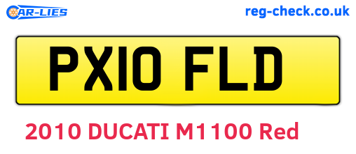 PX10FLD are the vehicle registration plates.