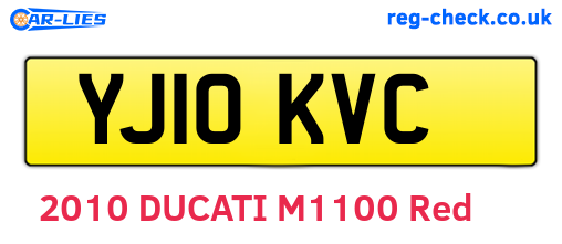 YJ10KVC are the vehicle registration plates.