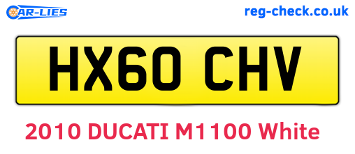 HX60CHV are the vehicle registration plates.