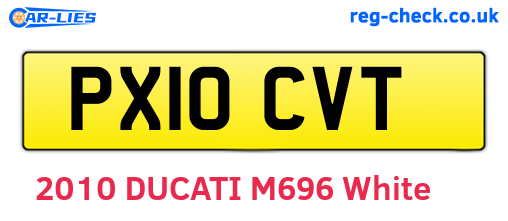 PX10CVT are the vehicle registration plates.