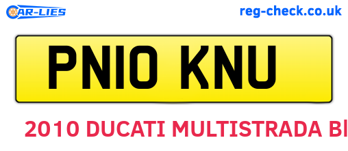 PN10KNU are the vehicle registration plates.