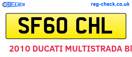 SF60CHL are the vehicle registration plates.