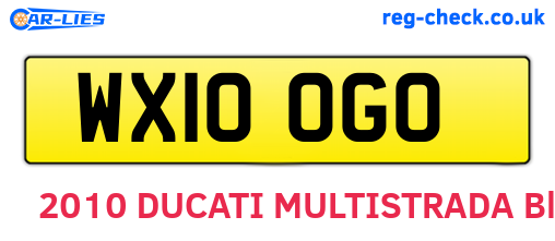 WX10OGO are the vehicle registration plates.