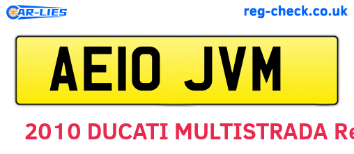 AE10JVM are the vehicle registration plates.