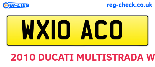 WX10ACO are the vehicle registration plates.