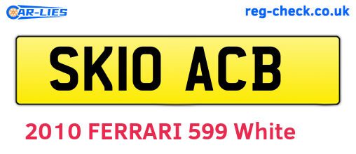SK10ACB are the vehicle registration plates.