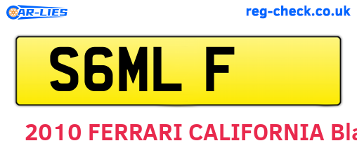 S6MLF are the vehicle registration plates.