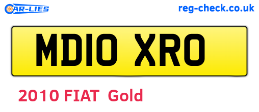 MD10XRO are the vehicle registration plates.