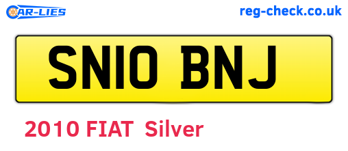 SN10BNJ are the vehicle registration plates.