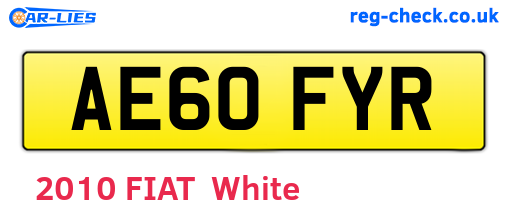 AE60FYR are the vehicle registration plates.