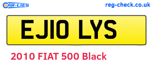 EJ10LYS are the vehicle registration plates.