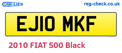 EJ10MKF are the vehicle registration plates.