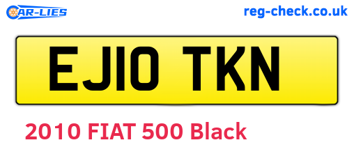 EJ10TKN are the vehicle registration plates.