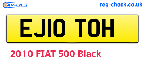 EJ10TOH are the vehicle registration plates.