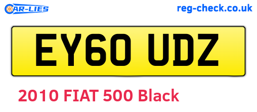 EY60UDZ are the vehicle registration plates.