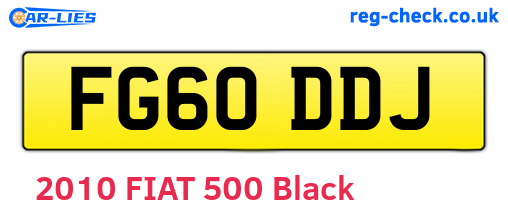 FG60DDJ are the vehicle registration plates.