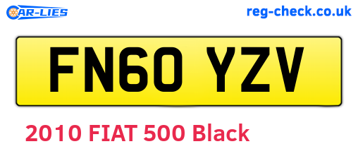 FN60YZV are the vehicle registration plates.
