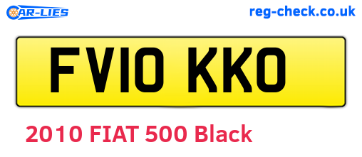 FV10KKO are the vehicle registration plates.