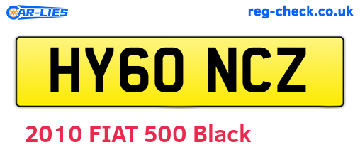 HY60NCZ are the vehicle registration plates.
