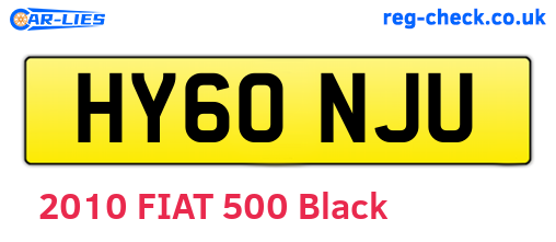 HY60NJU are the vehicle registration plates.
