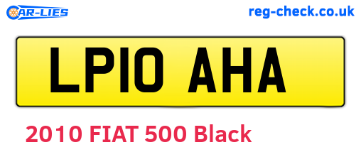 LP10AHA are the vehicle registration plates.
